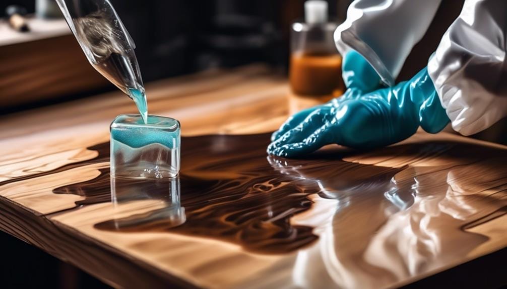 applying liquid glass epoxy