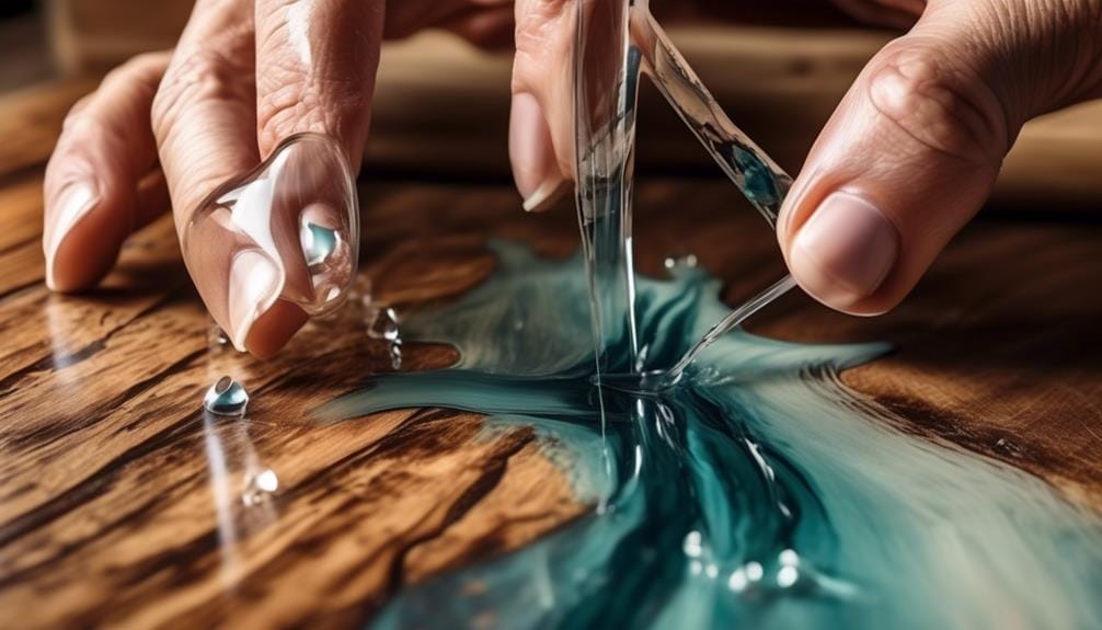 applying liquid glass epoxy