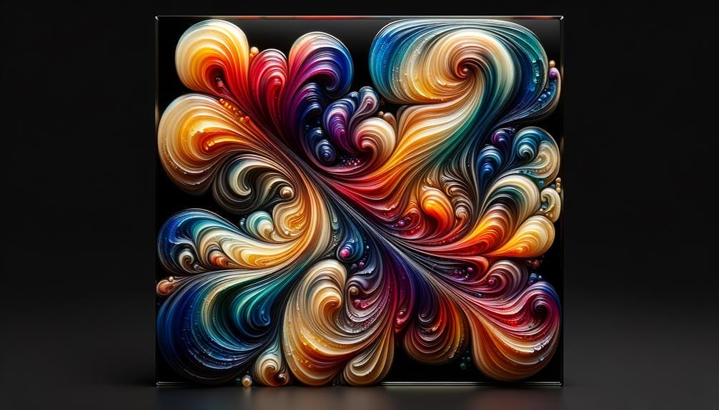 colorful epoxy resin creations