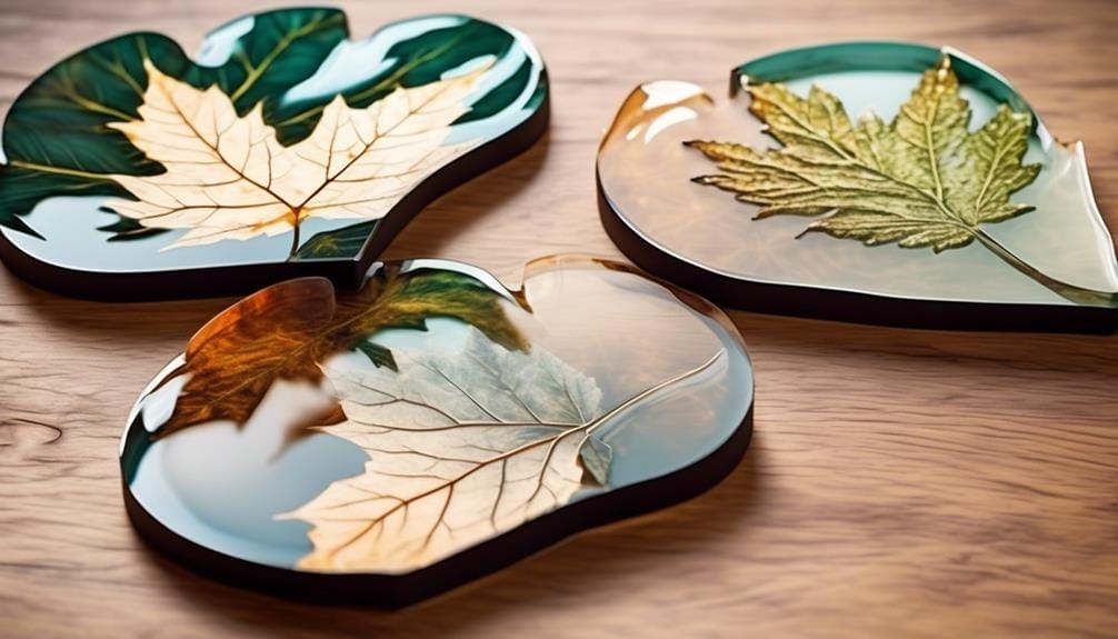 diy resin leaf coasters