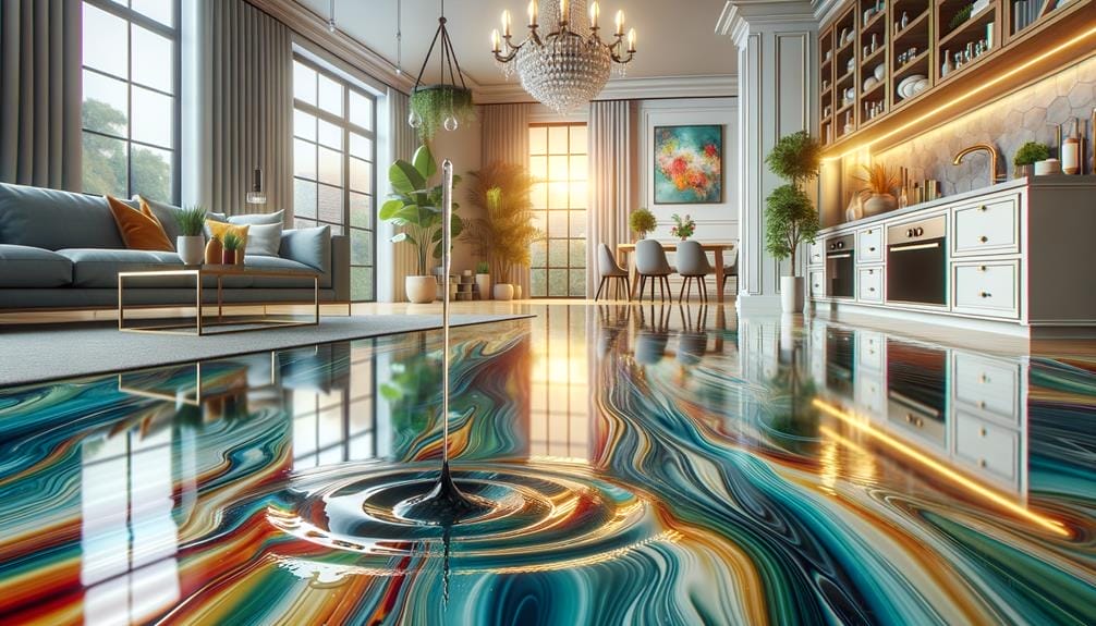 durable glossy epoxy flooring