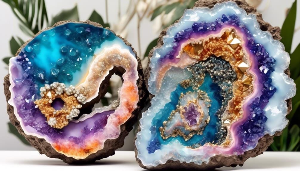 enhancing geodes with decorative accents