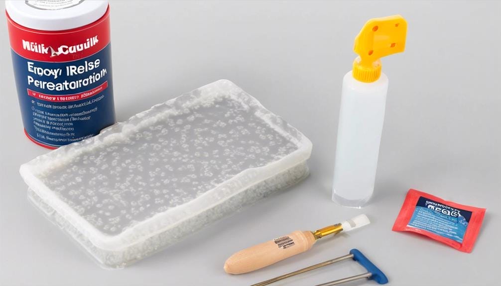 preparing mold for resin
