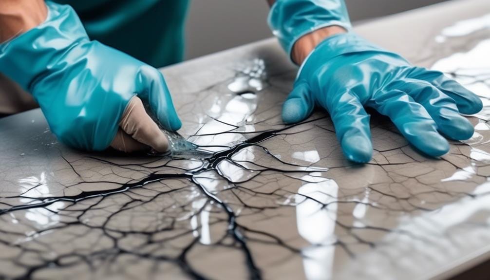 repairing cracks with epoxy