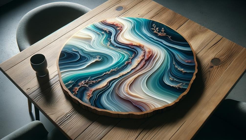 stunning epoxy river table