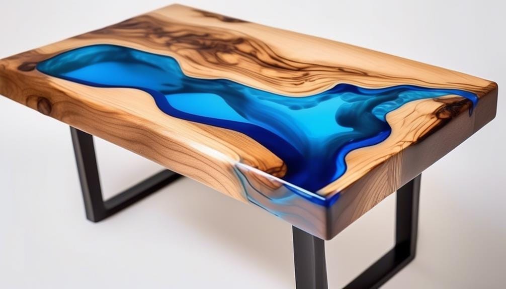 table options for deep pours and river designs